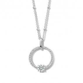Collier Argent serti de Zirconium - similaire