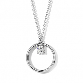 Collier Argent serti de Zirconium - Naiomy