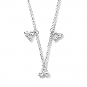 Collier Argent serti de Zirconium - similaire