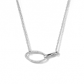 Collier Argent serti de Zirconium - similaire