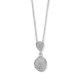 Collier Argent serti de zirconium - similaire