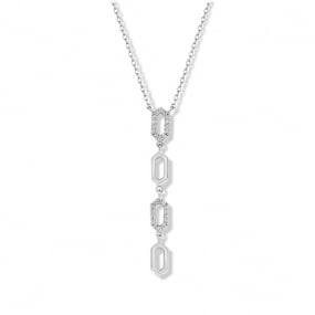 Collier Argent serti de Zirconium - similaire