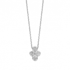 Collier Argent serti de zirconium - similaire