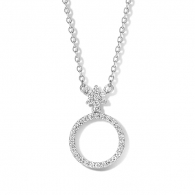 Collier Argent - serti de Zirconium - Naiomy