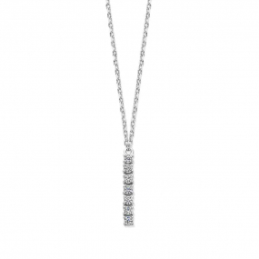 Collier Argent serti de zirconium - similaire