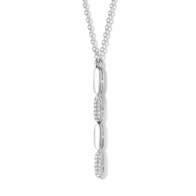 Collier Argent serti de Zirconium - similaire