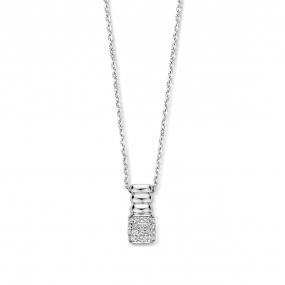 Collier Argent serti de zirconium - similaire