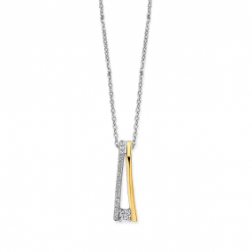 Collier Argent serti de zirconium - similaire