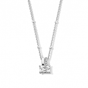 Collier Argent serti de Zirconium - similaire
