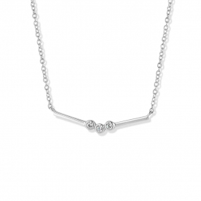 Collier Argent serti de Zirconium - similaire