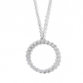 Collier Argent serti de Zirconium - similaire