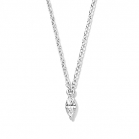 Collier Argent serti de Zirconium - similaire