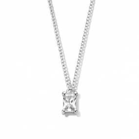 Collier Argent  serti de Zirconium - similaire