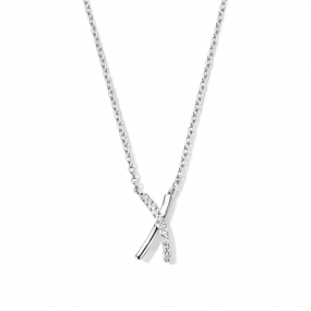 Collier Argent serti de Zirconium - similaire
