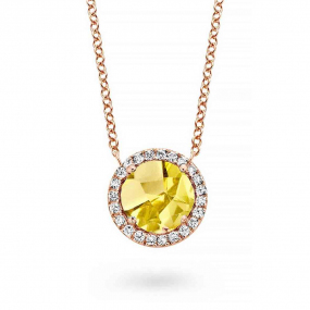 Collier citrine et diamants One More