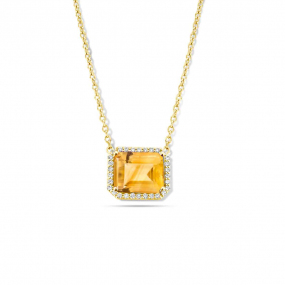 Collier Citrine  et diamants One More