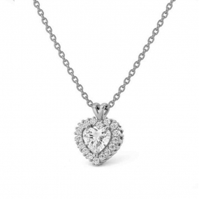 Collier diamant Coeur de Synth�se
