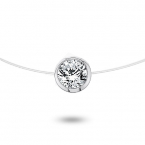 Collier diamant Nylon 0.30ct serti clos