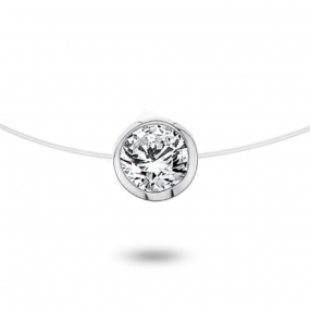 Collier diamant Nylon 0.40ct serti clos