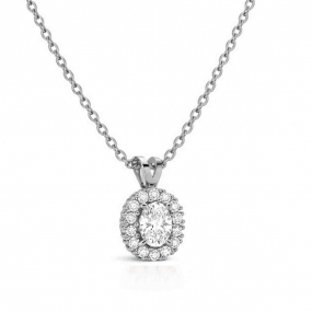 Collier diamant Ovale de Synth�se