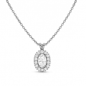 Collier diamant Ovale de Synth�se