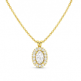 Collier diamant Ovale de Synth�se