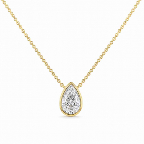 Collier diamant Poire