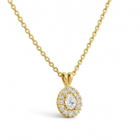 Collier diamant poire de Synth�se