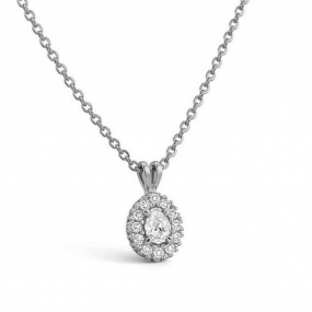 Collier diamant poire de Synth�se