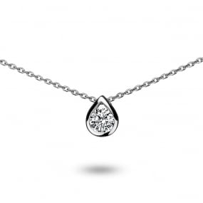 Collier diamant solitaire