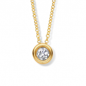 Collier Diamant Solitaire 0.10 ct Serti