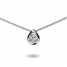 Collier diamant solitaire 0.15 ct