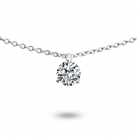 Collier diamant solitaire en compl�ment