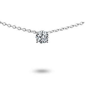 Collier diamant solitaire 
