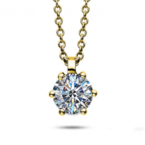 Collier Diamant Solitaire 0.50 ct - 6 Griffes