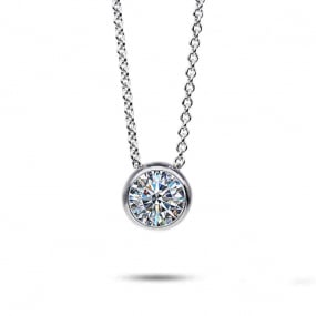Collier Diamant Solitaire - Serti Clos