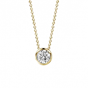 Collier Diamant Solitaire - Serti Clos