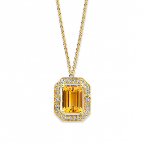 Collier Citrine et Diamants