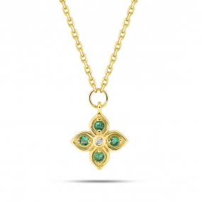 Collier Emeraude et diamant