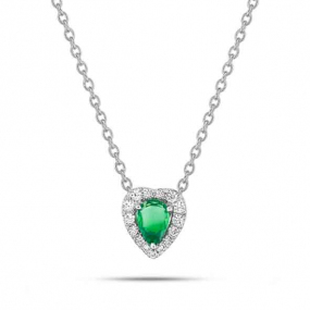 Collier Emeraude et diamants
