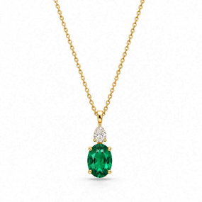 Collier Emeraude et Diamants similaire