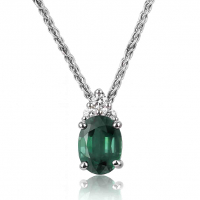 Collier émeraude serti de diamants