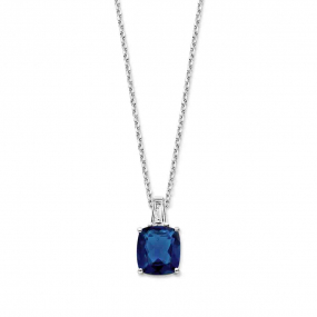 Collier en Argent pendentif pierre bleu et oxydes - Naiomy
