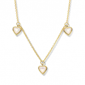 Collier en Argent plaqu or - 3 coeurs similaire