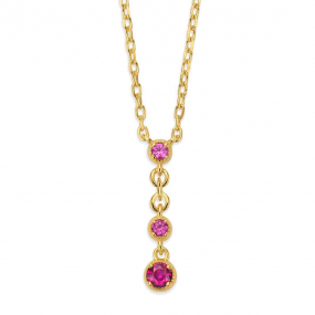 Collier en argent plaqué or et Oxydes - similaire