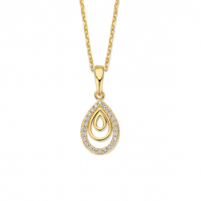 Collier en argent plaqué or jaune - similaire