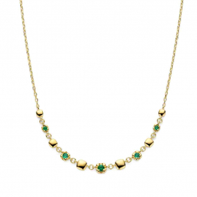 Collier en argent plaqué or - Oxydes - similaire