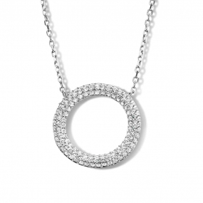 Collier en argent serti de zirconium Naiomy Silver