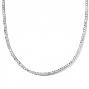 Collier en argent serti de zirconium Naiomy Silver