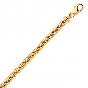 Collier en or maille palmier 3 mm